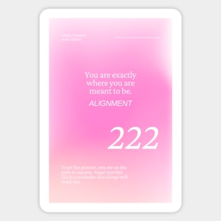 Angel Number 222 Pink Aura Sticker